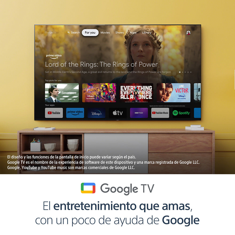357086-1200-auto Televisor A80L| BRAVIA XR | OLED | 4K Ultra HD | Alto rango dinámico (HDR) | Smart TV (Google TV) - Imagen 2