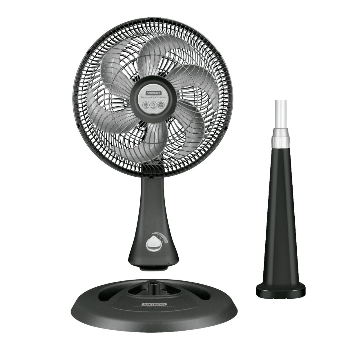 Ventilador Turbo Silence Compact 2 en 1 Negro / Samurai - Imagen 5